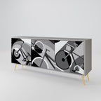 BIKE ENERGY 3-Door Sideboard in Grey Finish