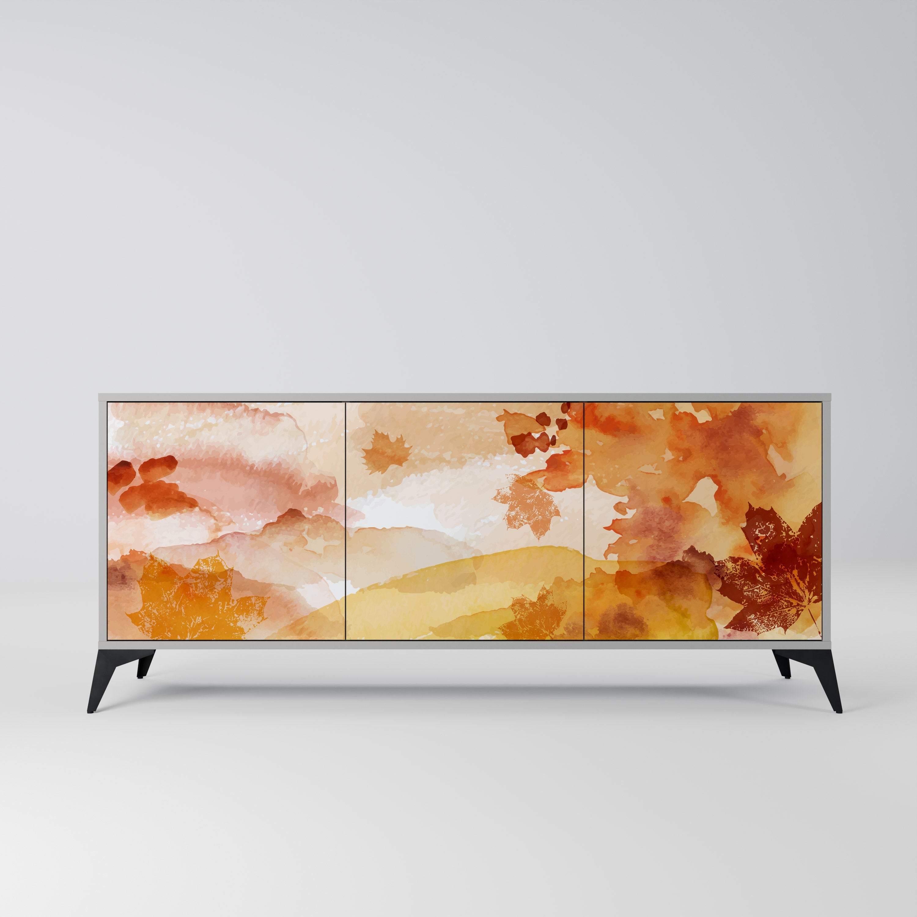 TRACES OF AUTUMN 3-Door Sideboard in Grey Finish