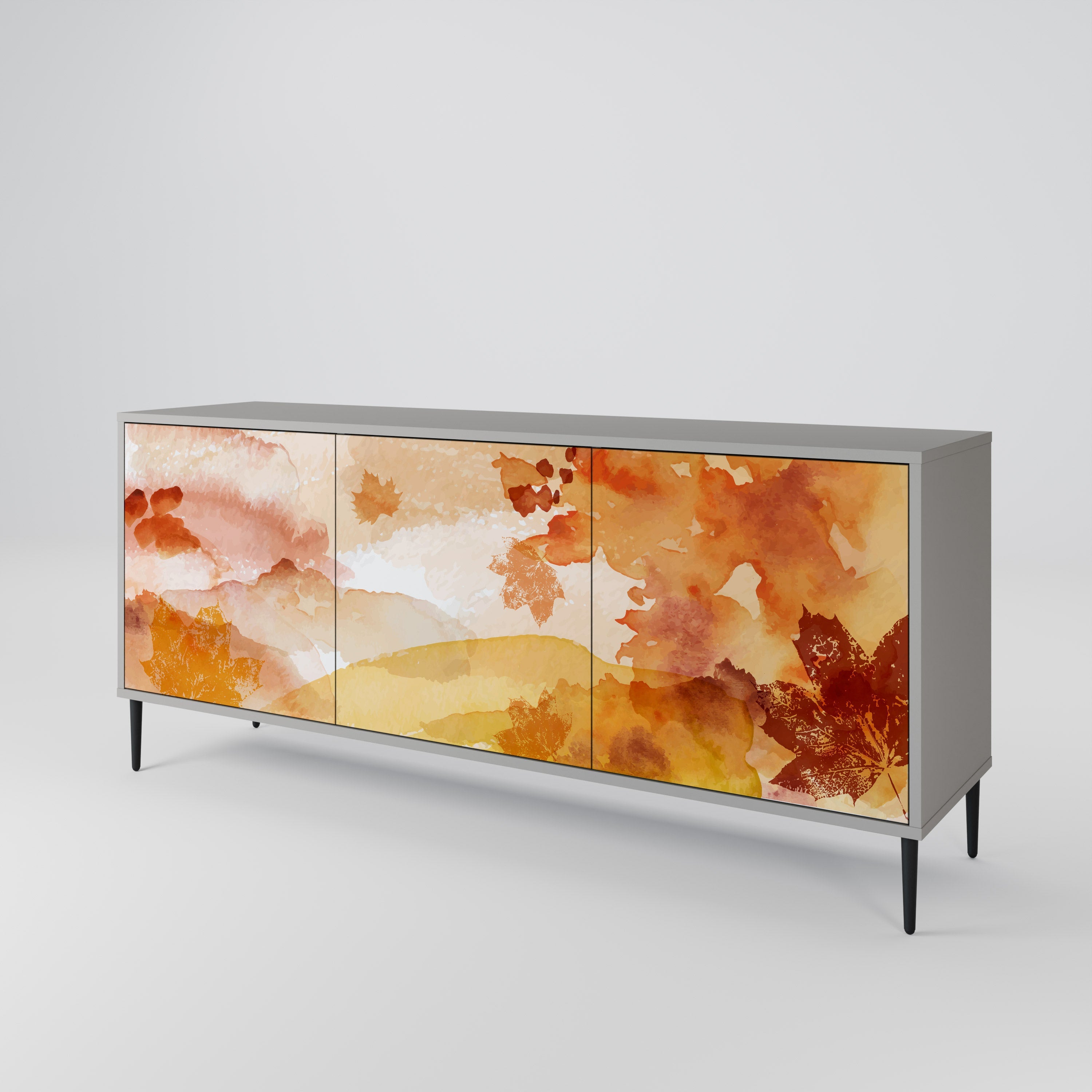 TRACES OF AUTUMN 3-Door Sideboard in Grey Finish