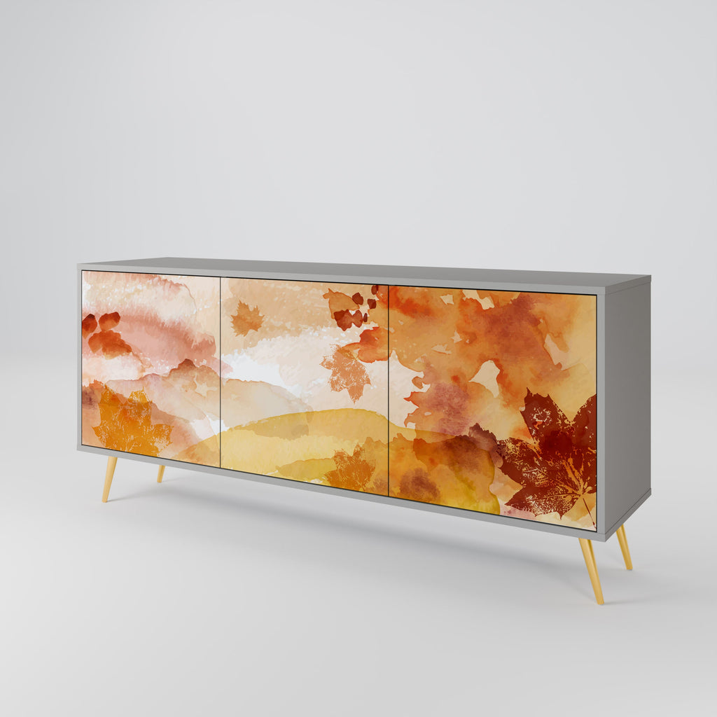 TRACES OF AUTUMN 3-Door Sideboard in Grey Finish