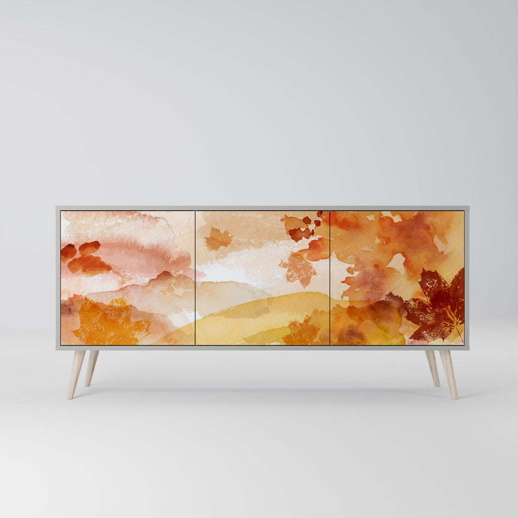 TRACES OF AUTUMN 3-Door Sideboard in Grey Finish