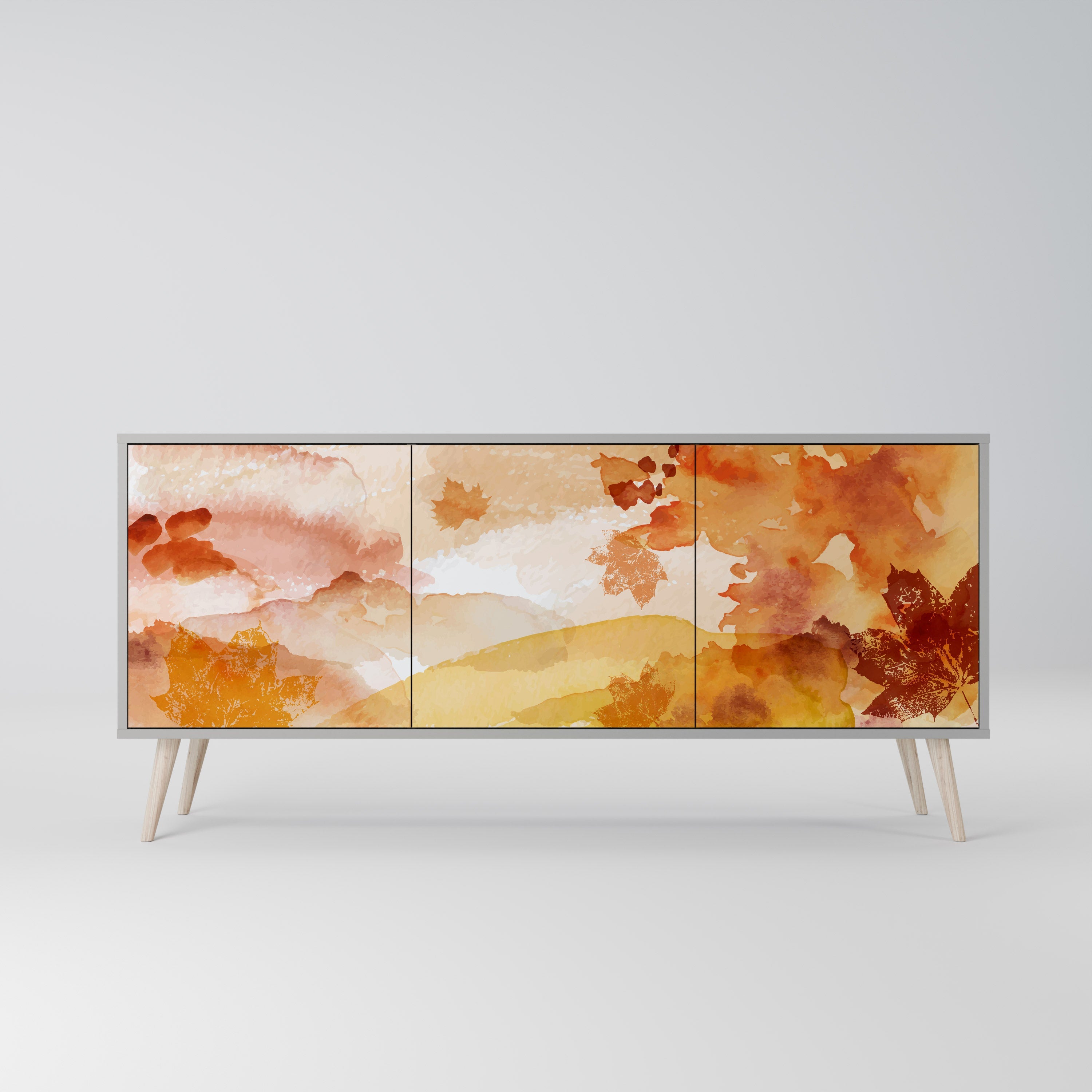 TRACES OF AUTUMN 3-Door Sideboard in Grey Finish