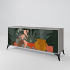 TROPICAL COMPOSITION 3-Door Sideboard in Grey Finish