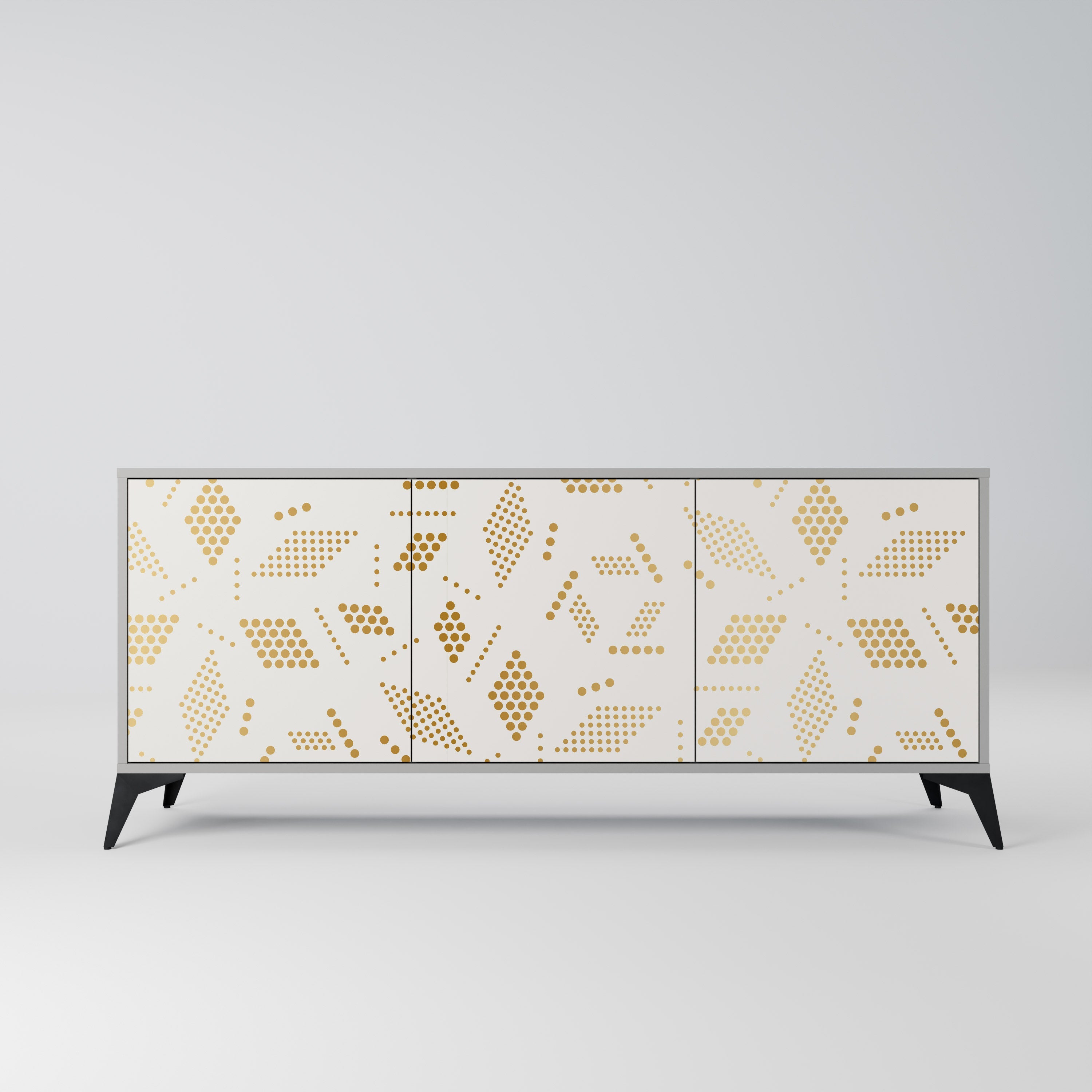 SPOTTED DAZE 3-Door Sideboard in Grey Finish