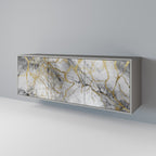 TIMELESS GLIDE 3-Door Sideboard in Grey Finish