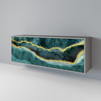 GOLDRUSH ODYSSEY 3-Door Sideboard in Grey Finish