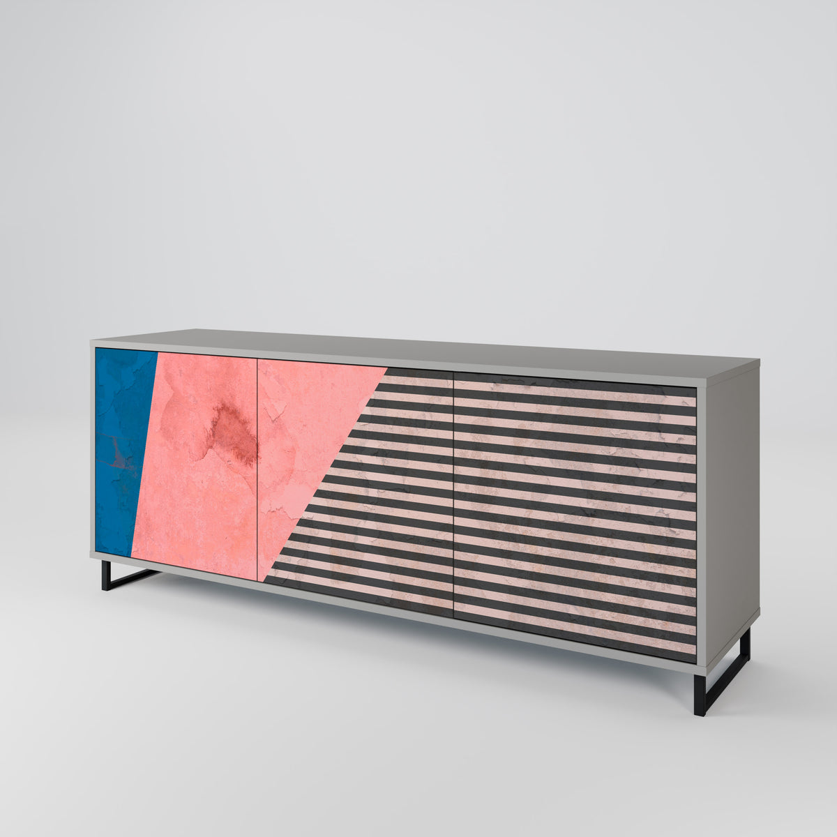 GLAMOROUS STRIPE Aparador de 3 Portas