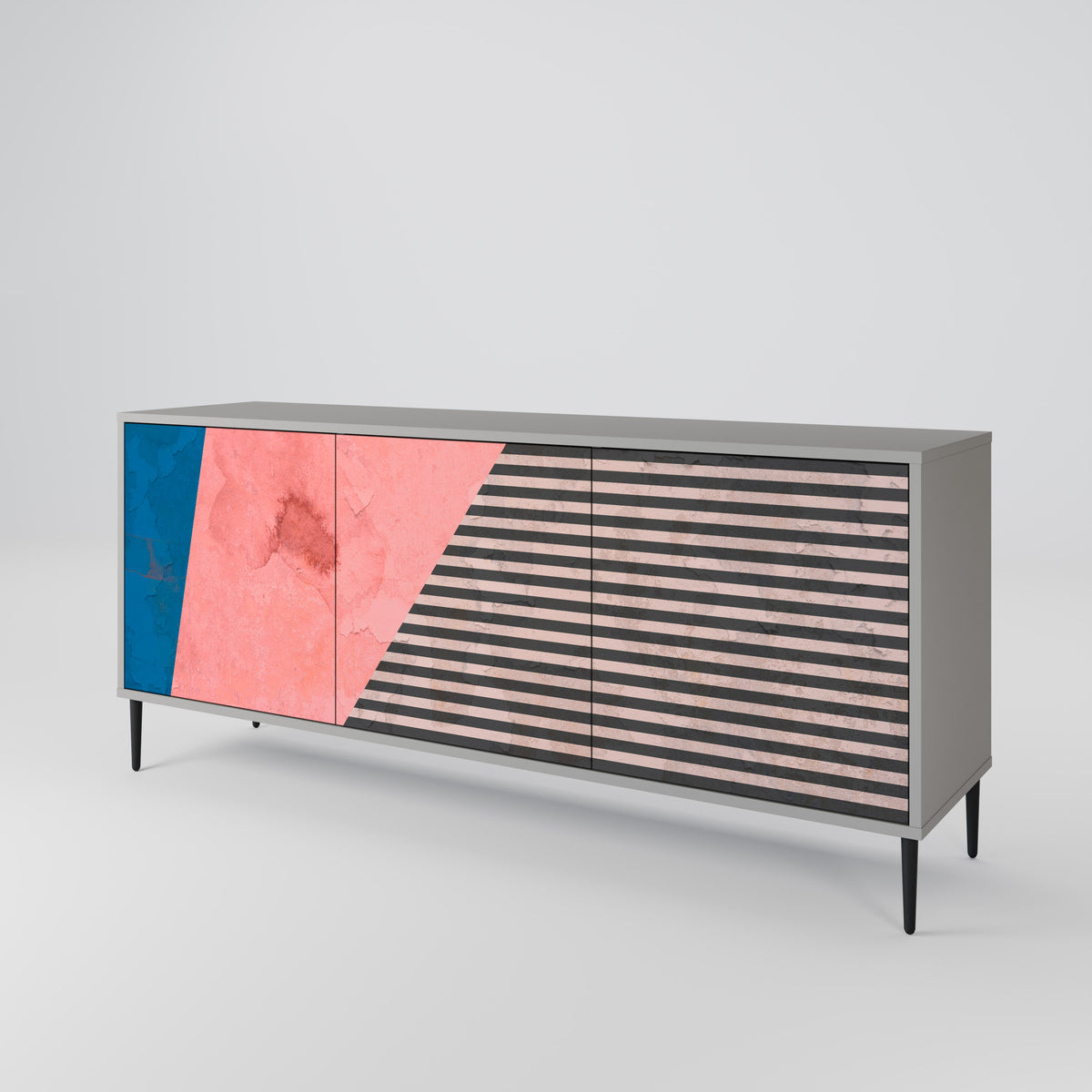 GLAMOROUS STRIPE Aparador de 3 Portas
