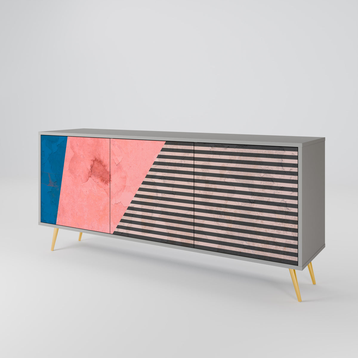 GLAMOROUS STRIPE Aparador de 3 Portas