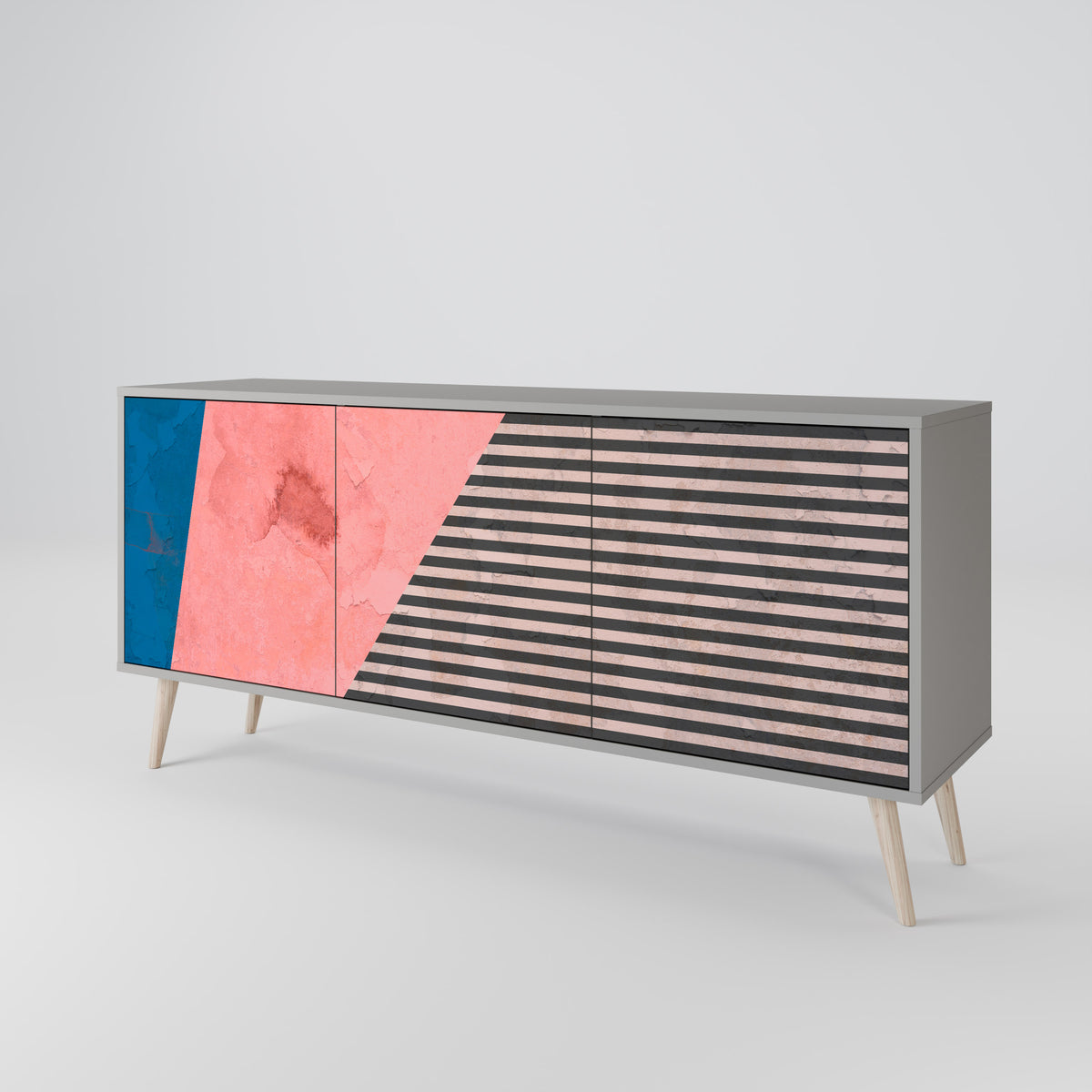GLAMOROUS STRIPE Aparador de 3 Portas