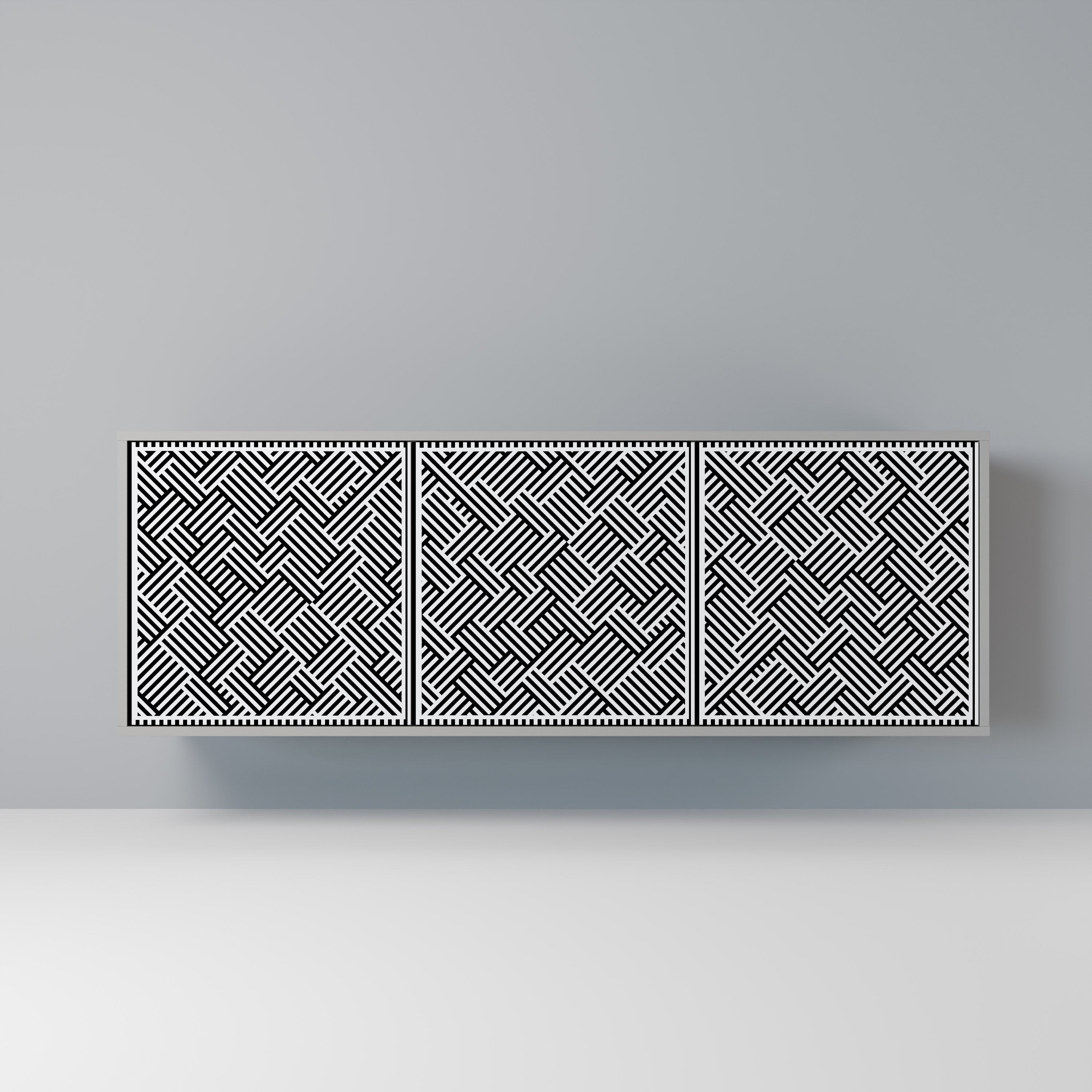 TEMPORARY SEQUENCE 3-Door Sideboard in Grey Finish