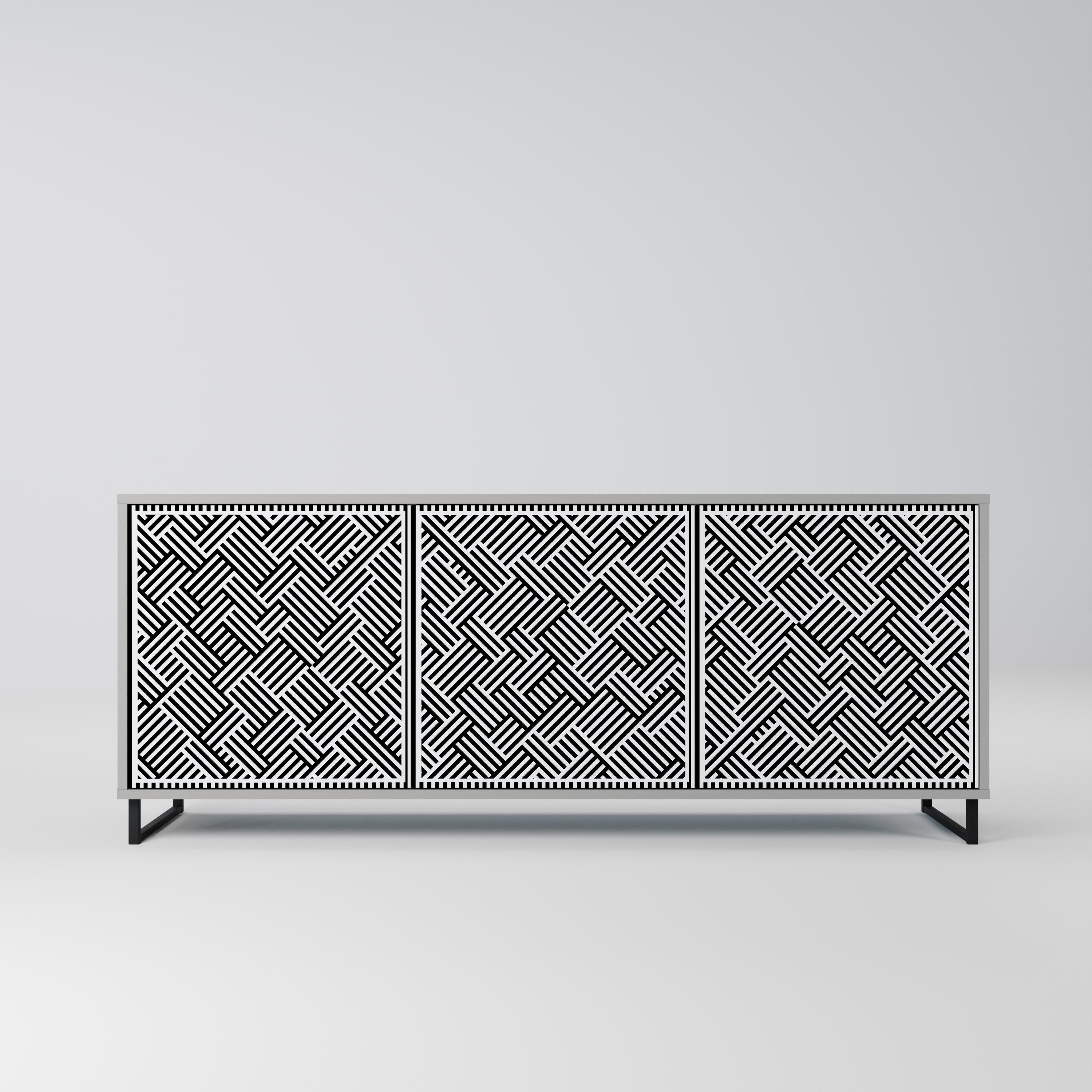 TEMPORARY SEQUENCE 3-Door Sideboard in Grey Finish