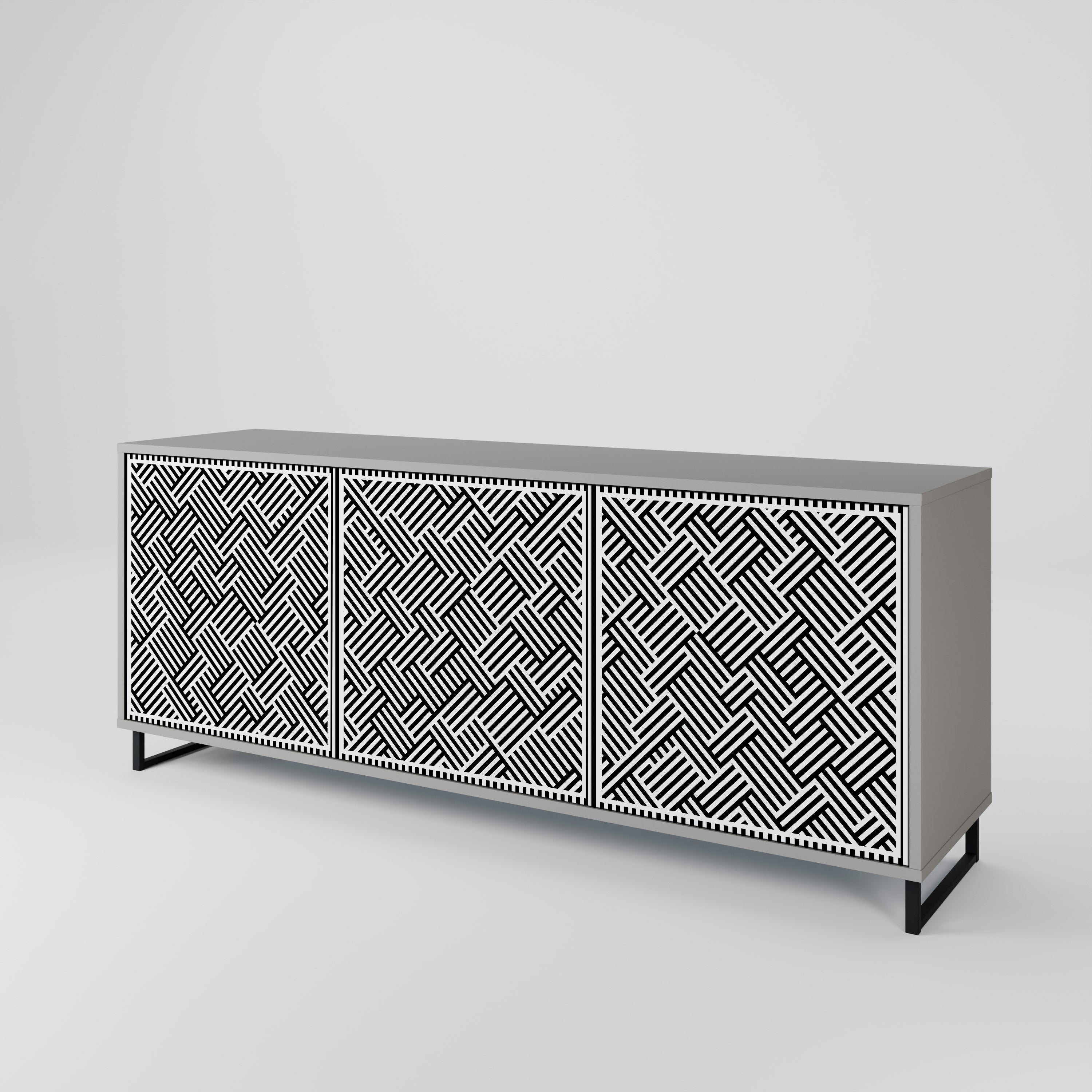TEMPORARY SEQUENCE 3-Door Sideboard in Grey Finish