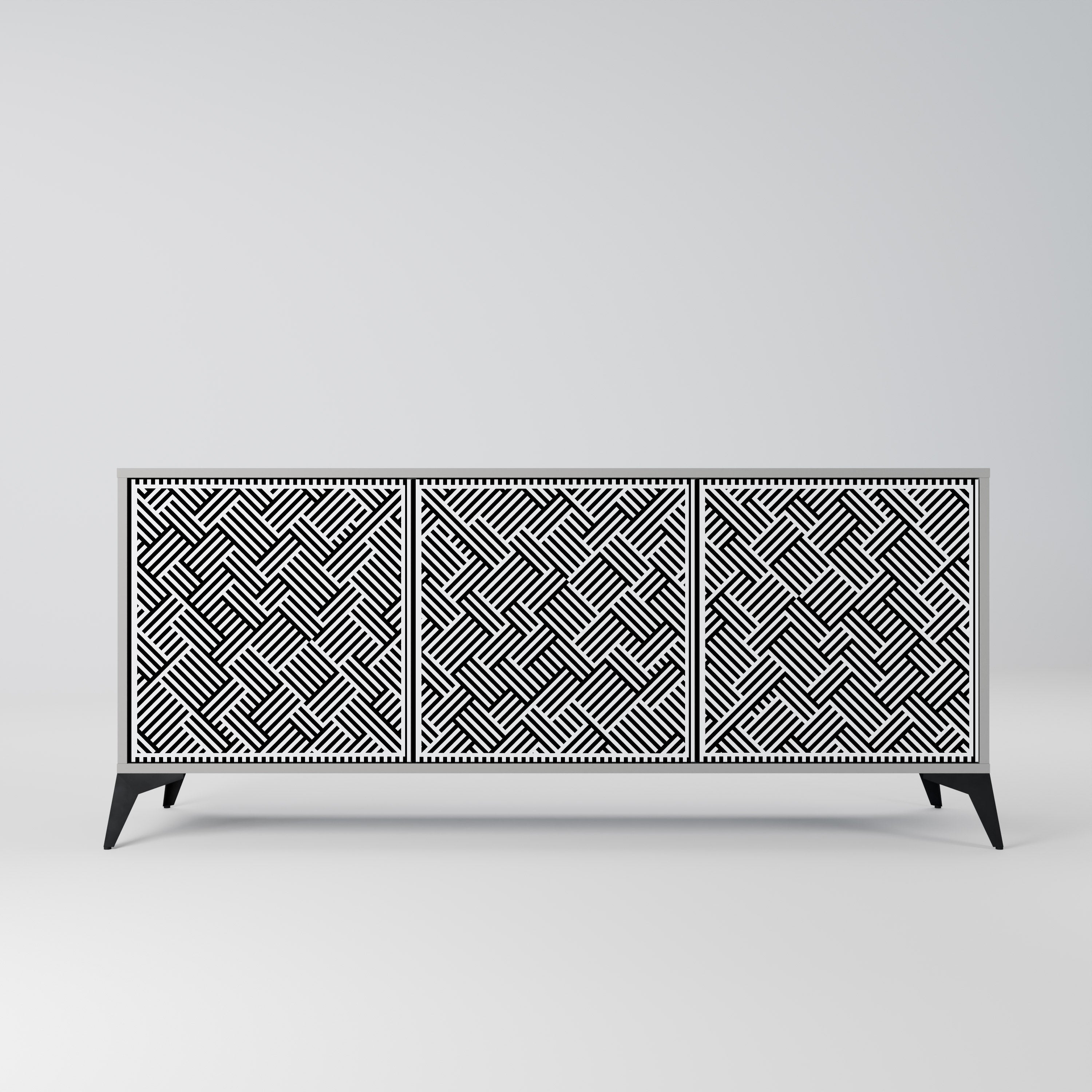 TEMPORARY SEQUENCE 3-Door Sideboard in Grey Finish
