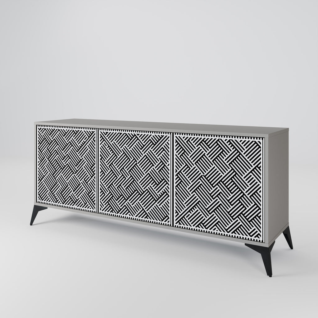 TEMPORARY SEQUENCE 3-Door Sideboard in Grey Finish