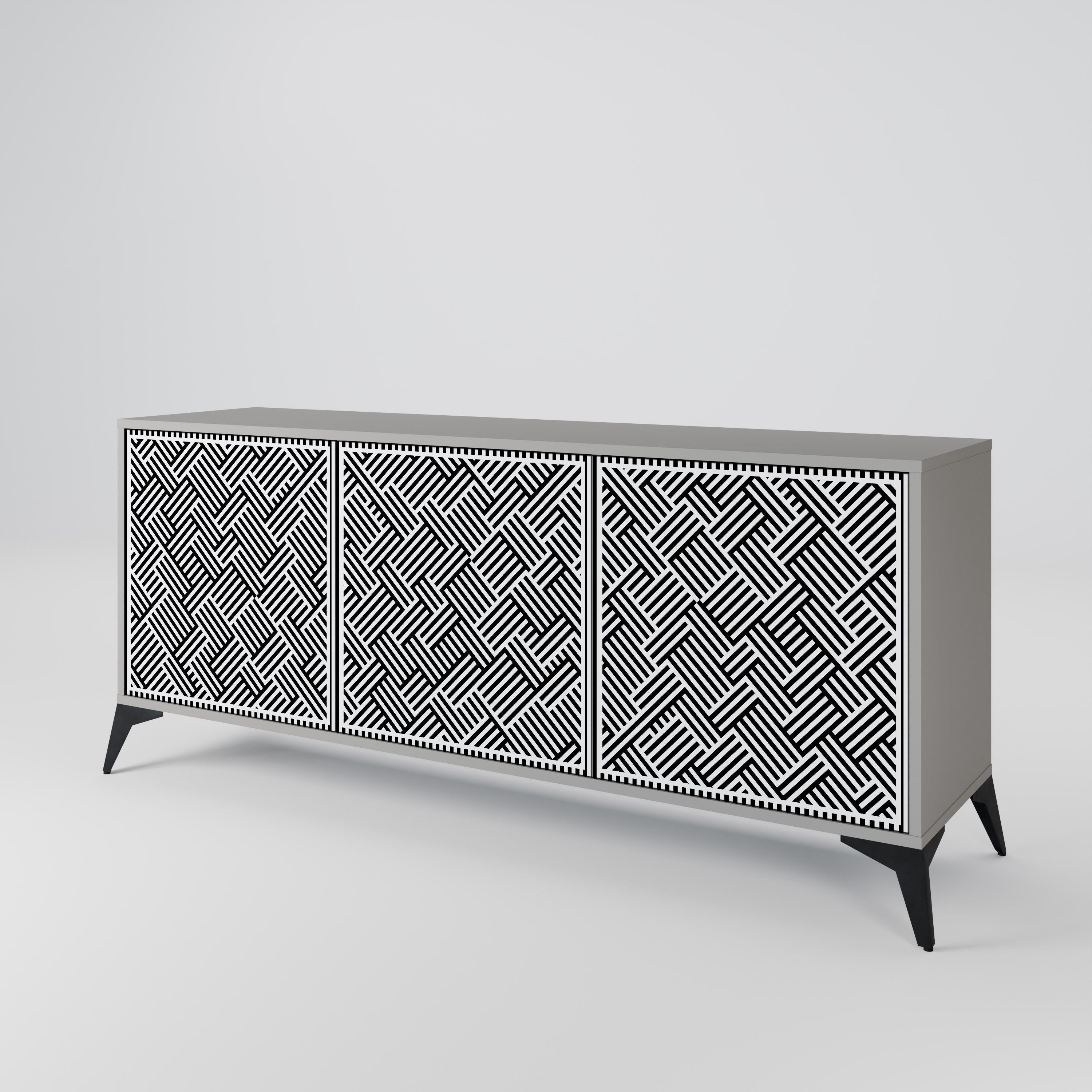 TEMPORARY SEQUENCE 3-Door Sideboard in Grey Finish