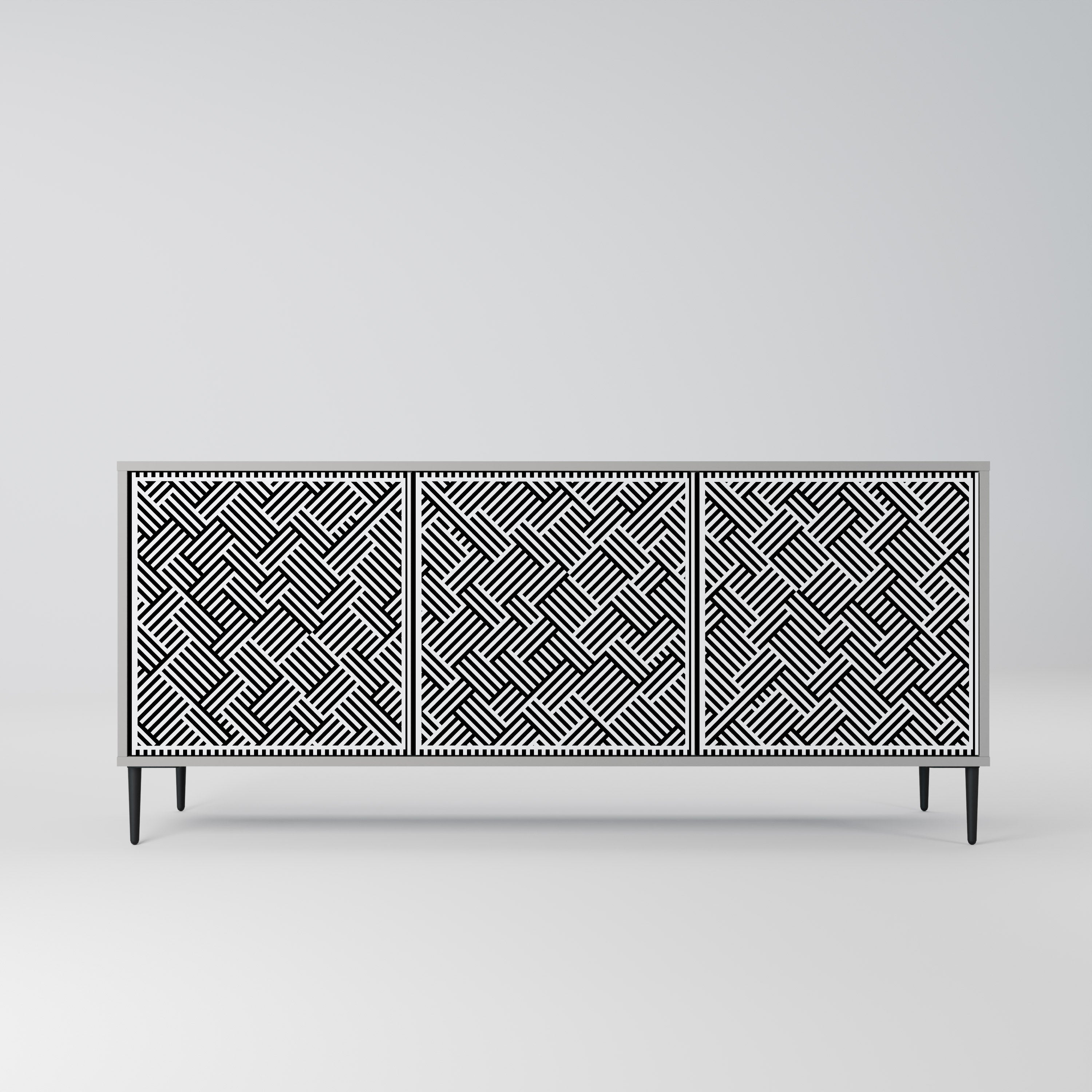 TEMPORARY SEQUENCE 3-Door Sideboard in Grey Finish