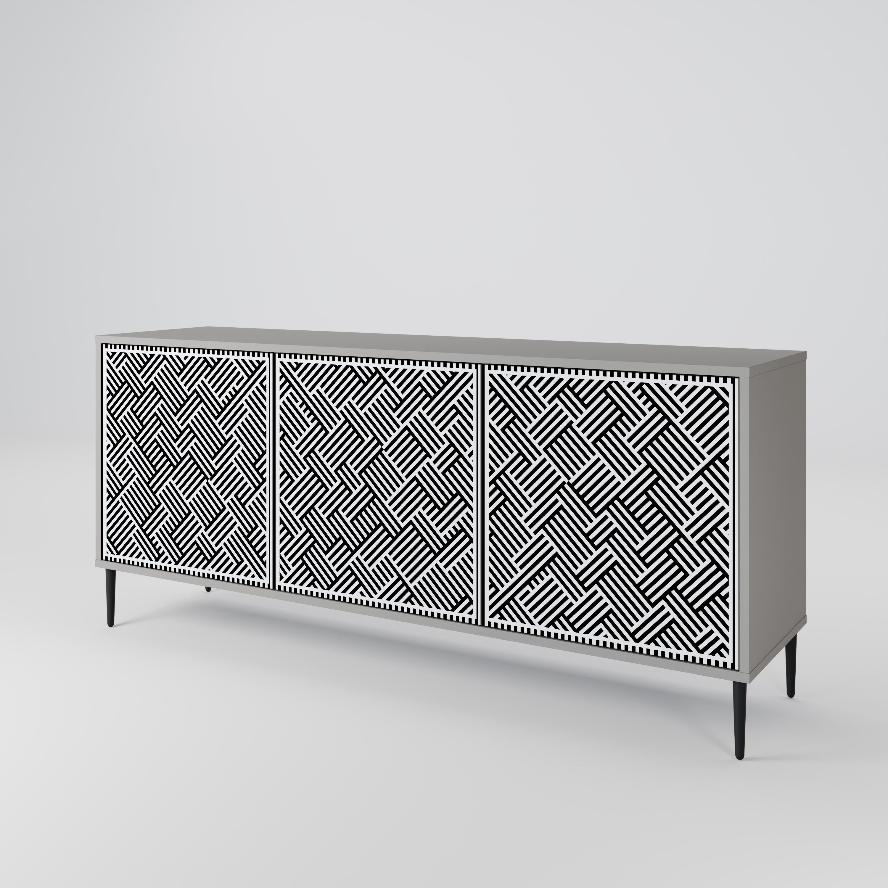 TEMPORARY SEQUENCE 3-Door Sideboard in Grey Finish