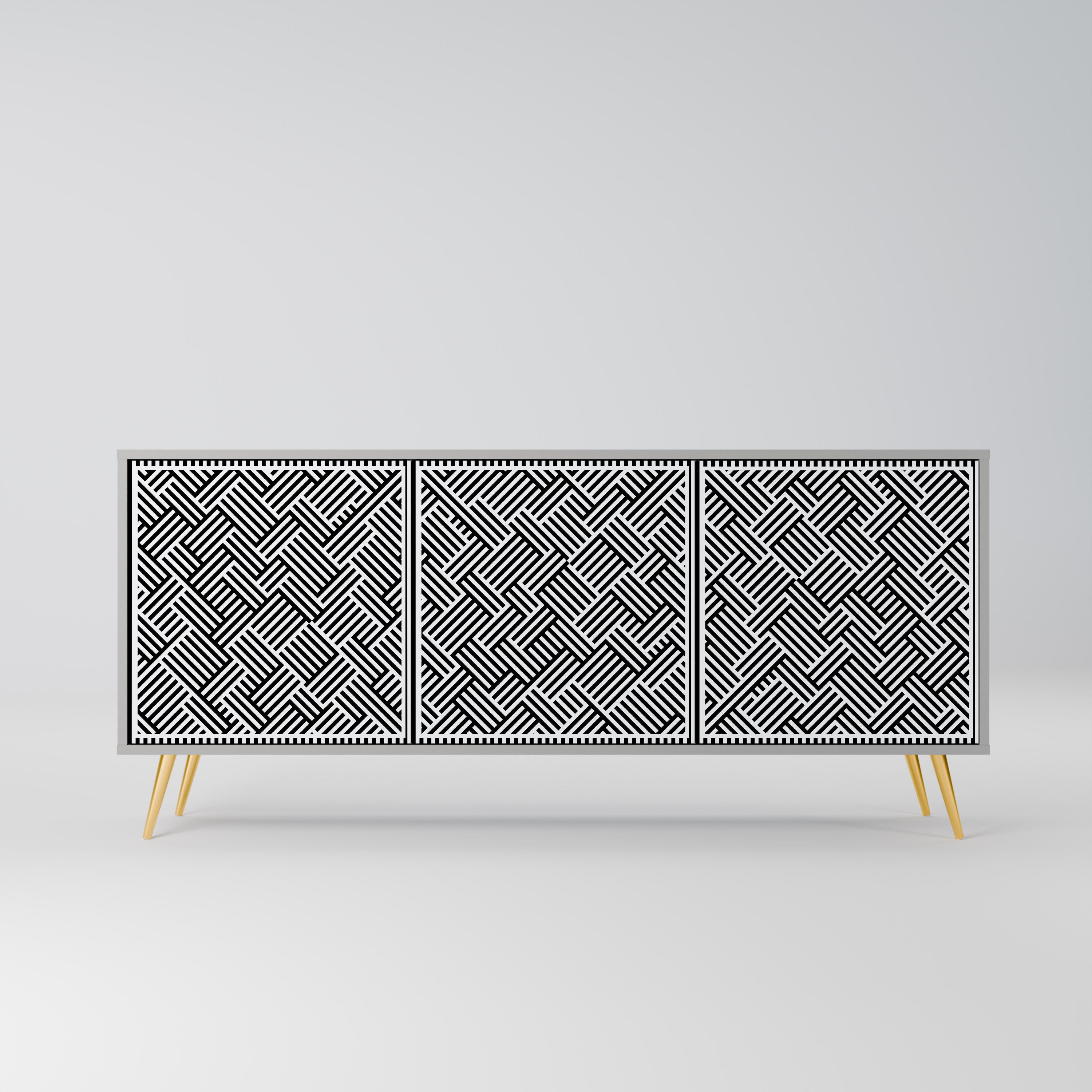 TEMPORARY SEQUENCE 3-Door Sideboard in Grey Finish