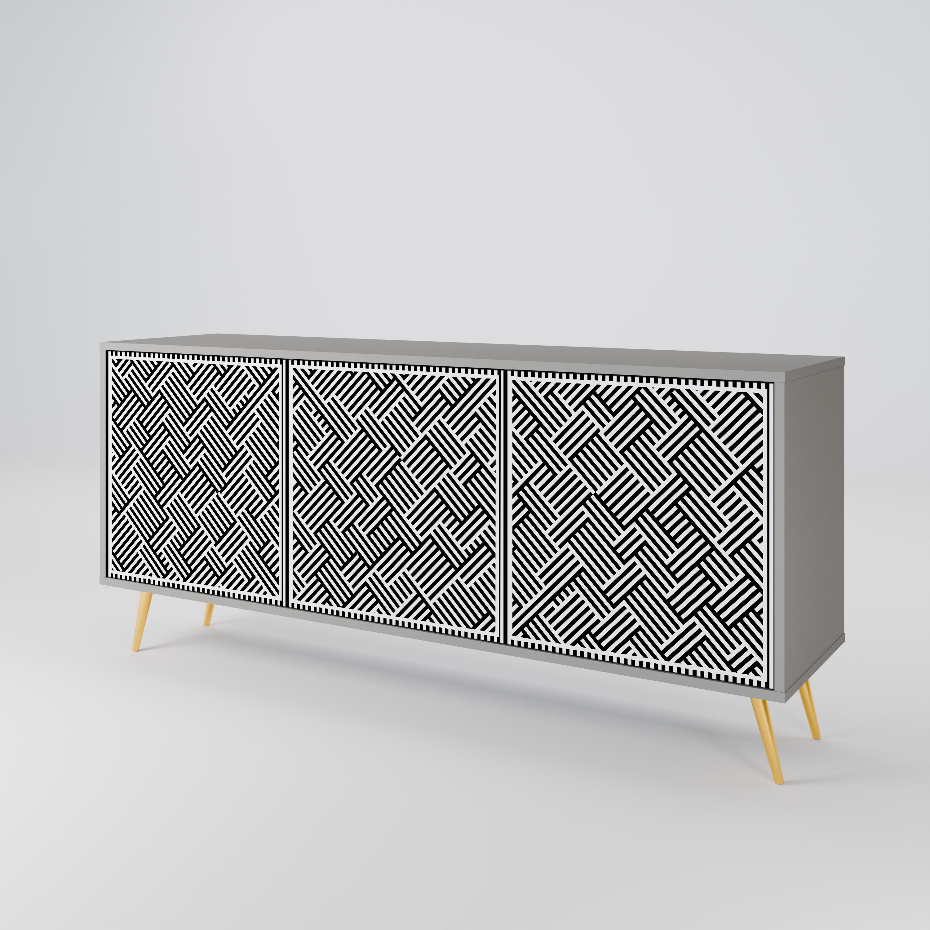 TEMPORARY SEQUENCE 3-Door Sideboard in Grey Finish