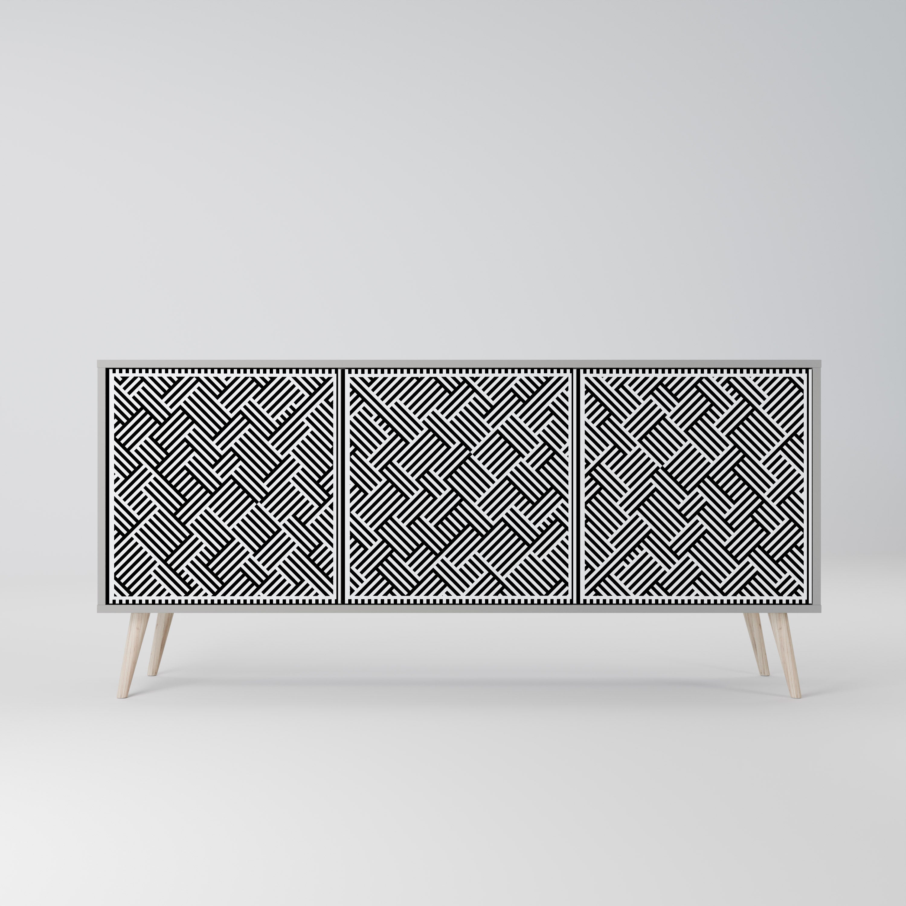 TEMPORARY SEQUENCE 3-Door Sideboard in Grey Finish