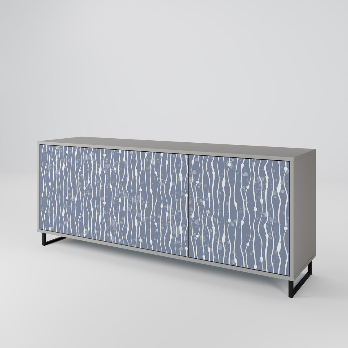 GRAPHITE RAIN Aparador de 3 Portas