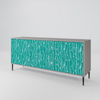 TURQUOISE RAIN 3-Door Sideboard in Grey Finish