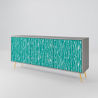 TURQUOISE RAIN 3-Door Sideboard in Grey Finish