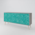 TURQUOISE RAIN 3-Door Sideboard in Grey Finish