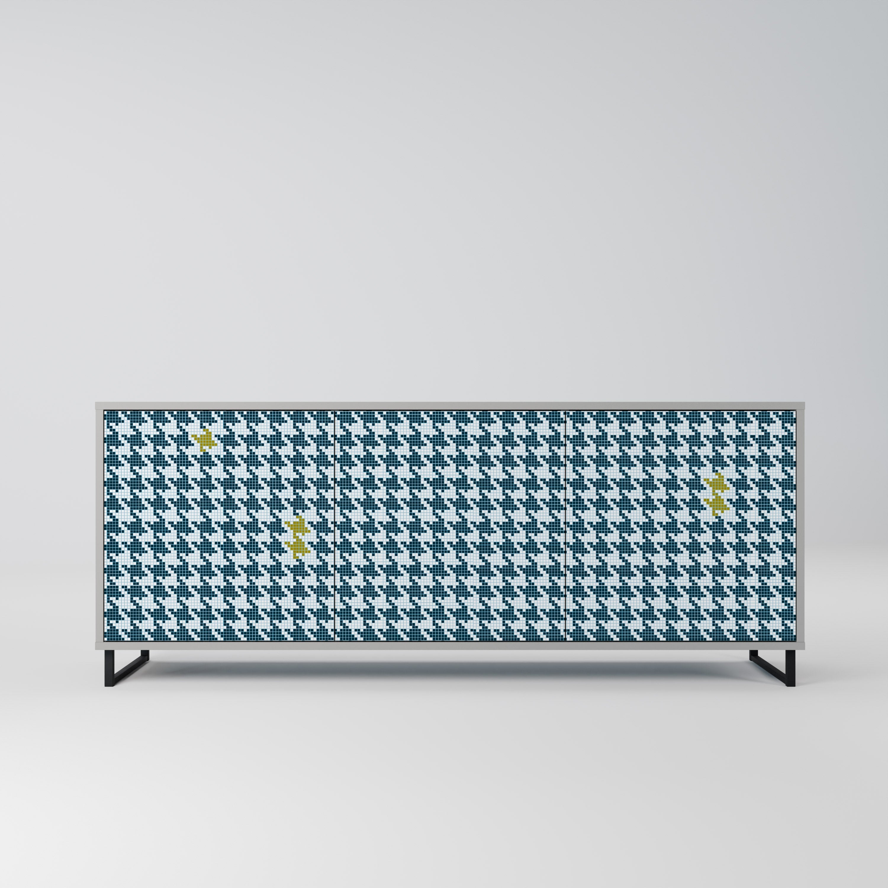 OUT OF CONTEXT 3-Door Sideboard in Grey Finish