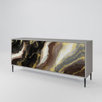 GOLD DUST 3-Door Sideboard in Grey Finish