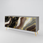 GOLD DUST 3-Door Sideboard in Grey Finish