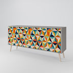 TESSELATE TREASURES 3-Door Sideboard in Grey Finish