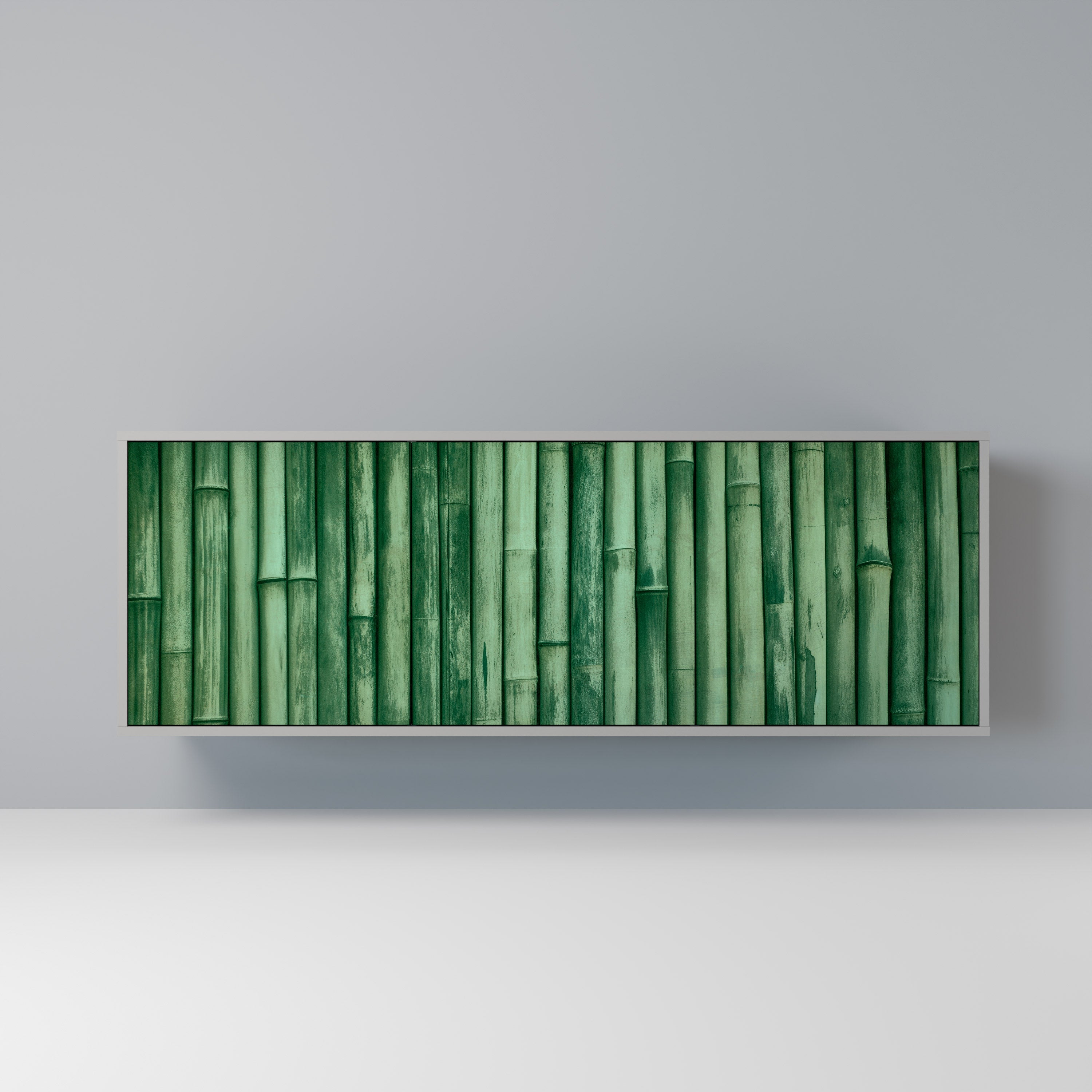 NATURAL GREEN 3-Door Sideboard in Grey Finish