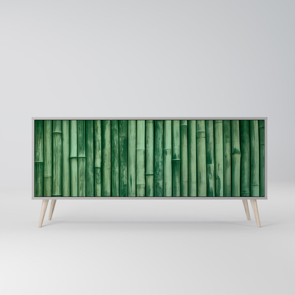 NATURAL GREEN 3-Door Sideboard in Grey Finish