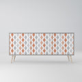 HAZY NOSTALGIA 3-Door Sideboard in Grey Finish