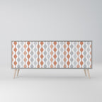 HAZY NOSTALGIA 3-Door Sideboard in Grey Finish