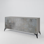 CONCRETE WALL 3-Door Sideboard in Grey Finish