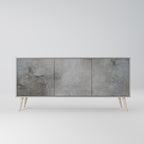 CONCRETE WALL 3-Door Sideboard in Grey Finish