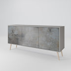 CONCRETE WALL 3-Door Sideboard in Grey Finish