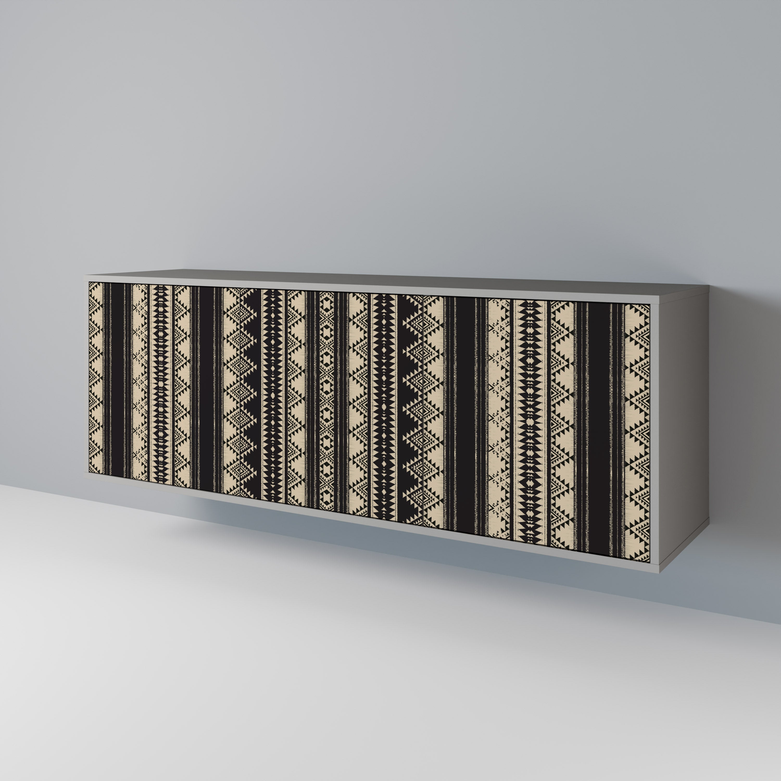 AZTEC 3-Door Sideboard in Grey Finish