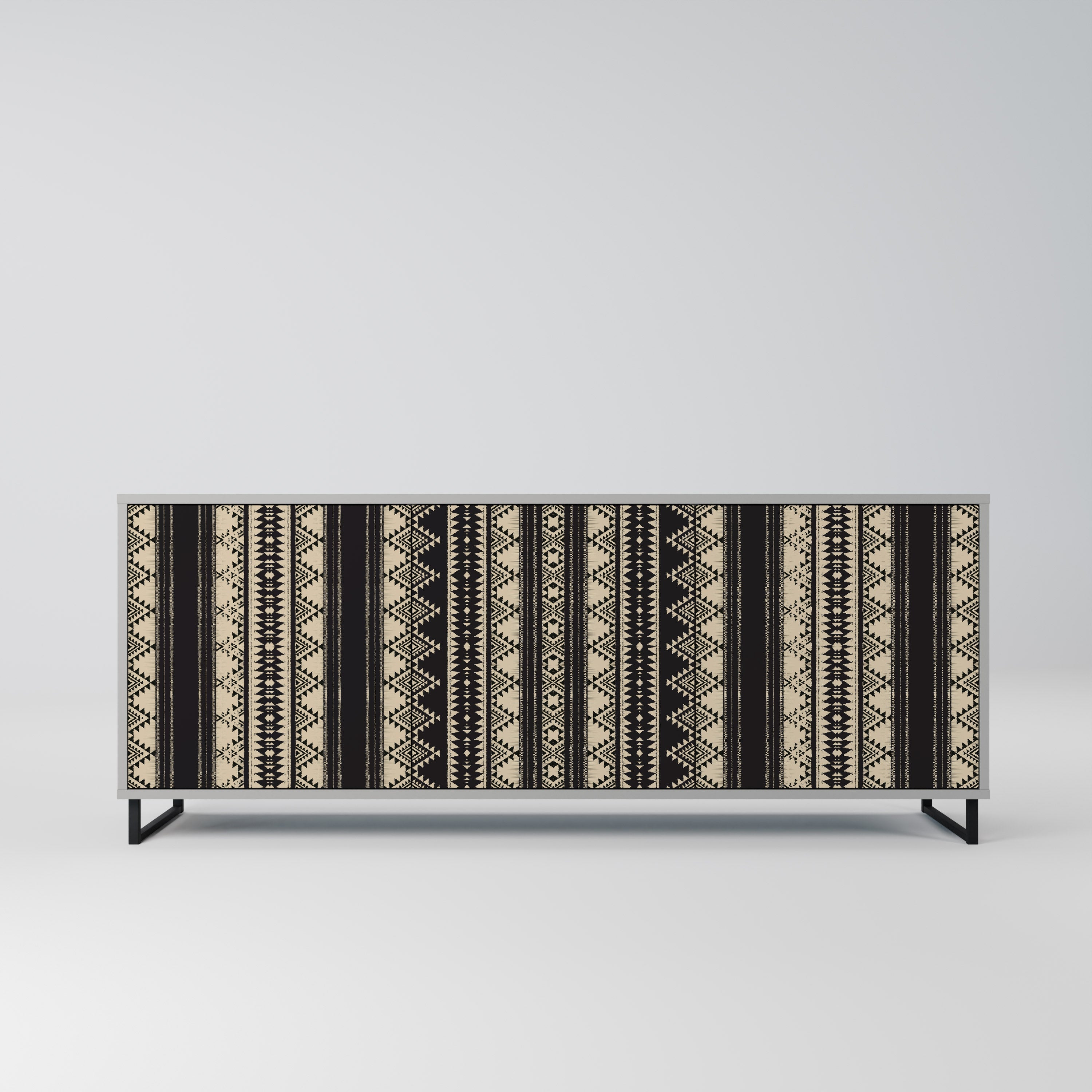 AZTEC 3-Door Sideboard in Grey Finish
