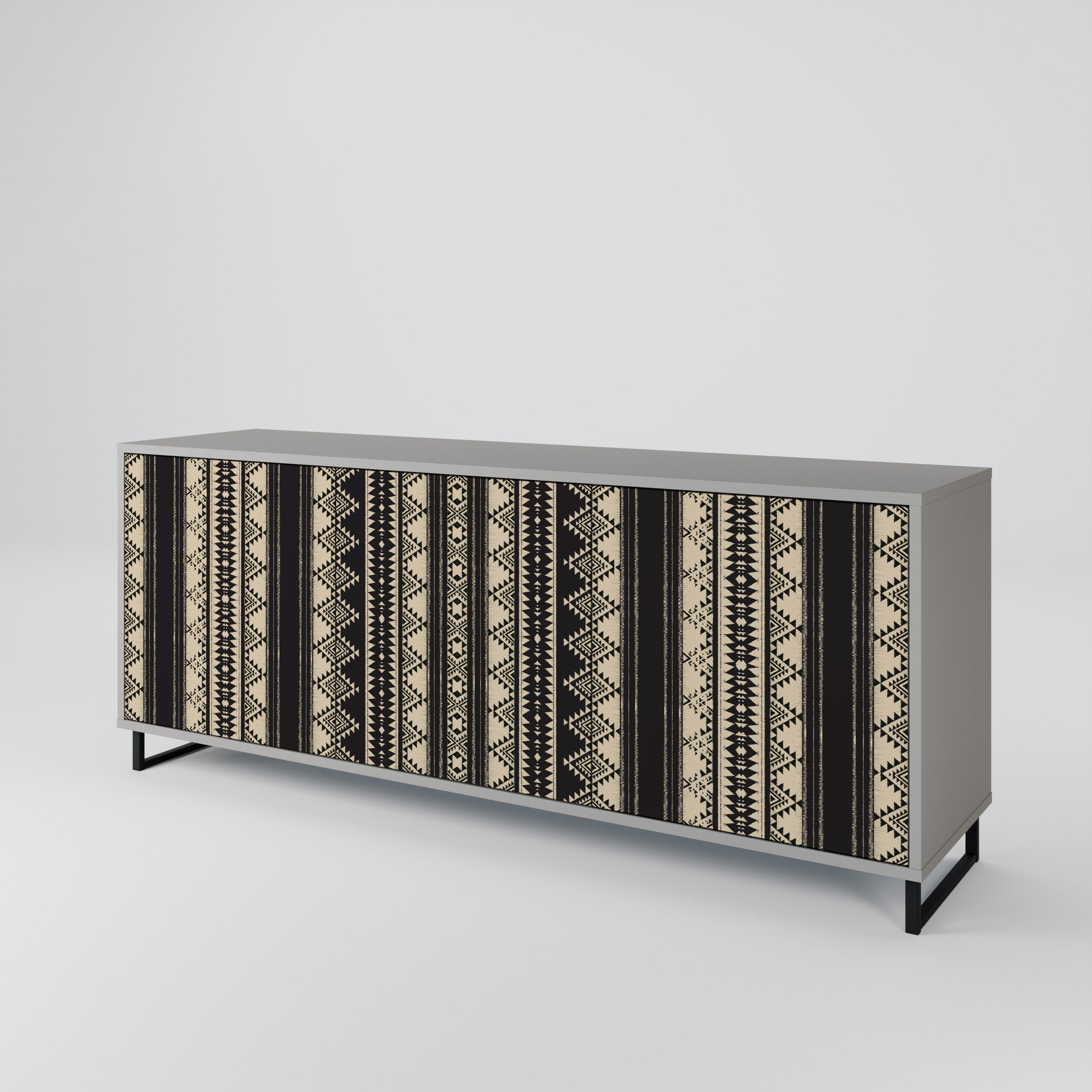 AZTEC 3-Door Sideboard in Grey Finish