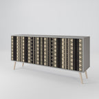 AZTEC 3-Door Sideboard in Grey Finish