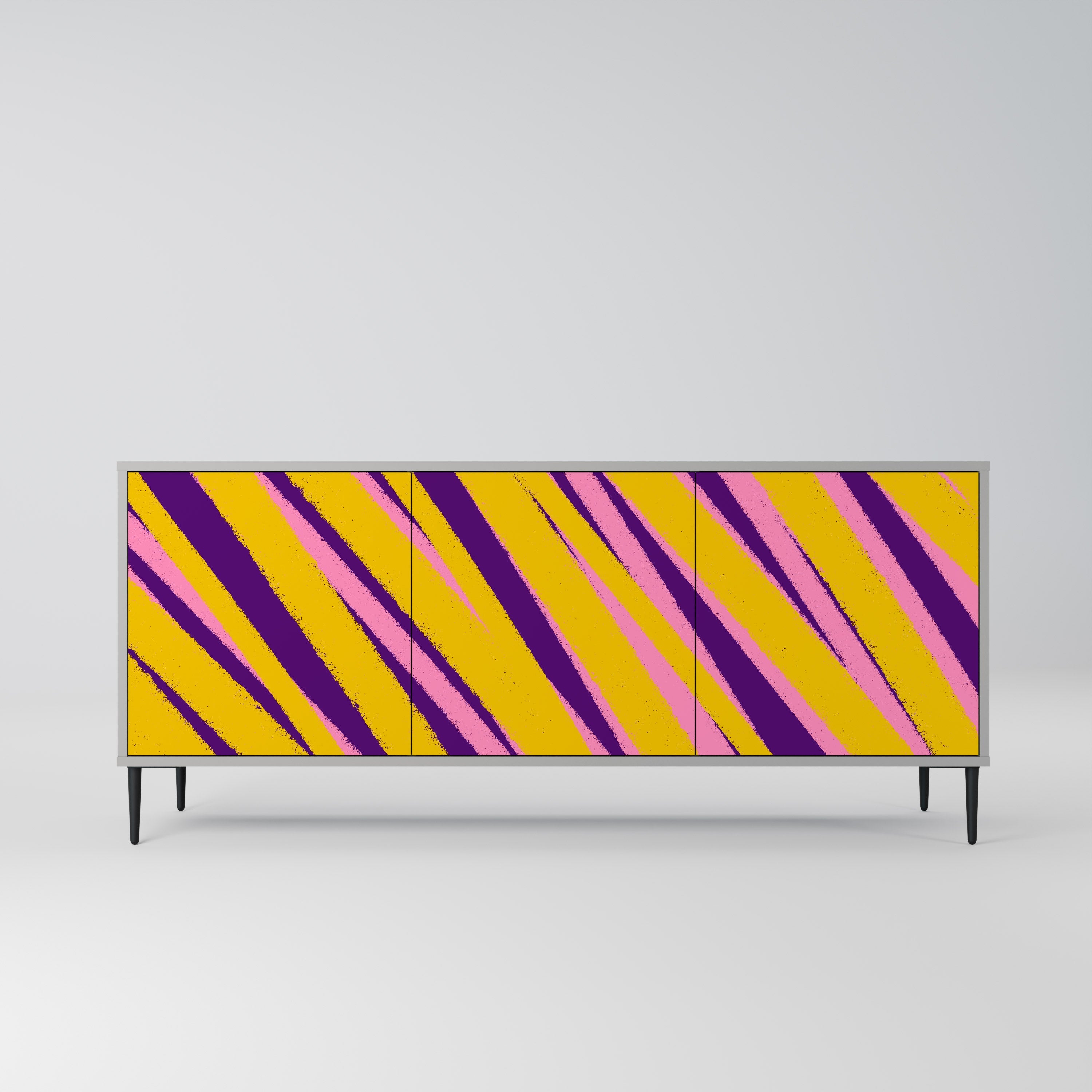 DREAMS COME TRUE 3-Door Sideboard in Grey Finish