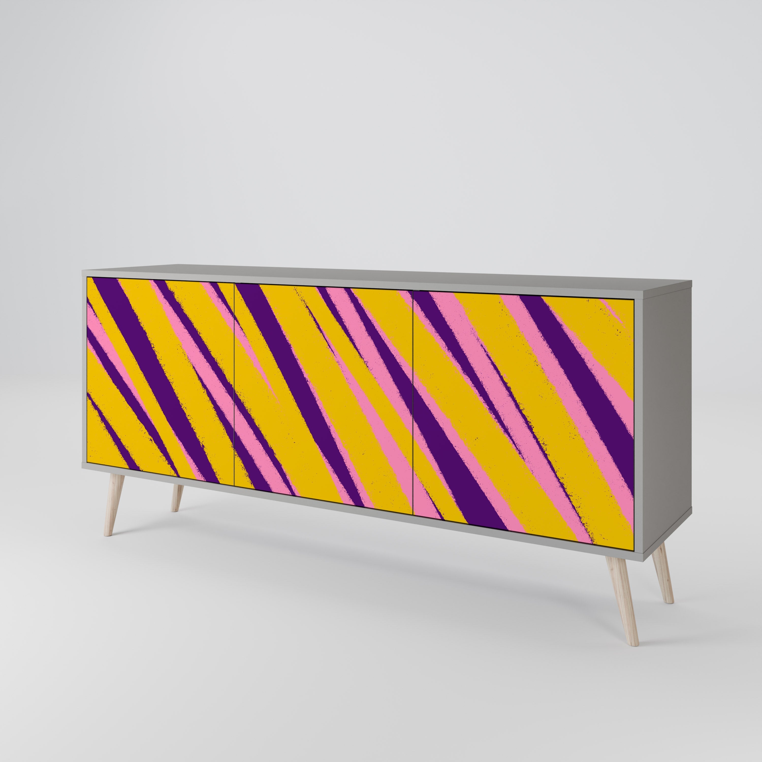 DREAMS COME TRUE 3-Door Sideboard in Grey Finish