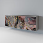 GOLDEN TIDES 3-Door Sideboard in Grey Finish