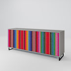 ETHNIC MEXICAN 3-Door Sideboard in Grey Finish