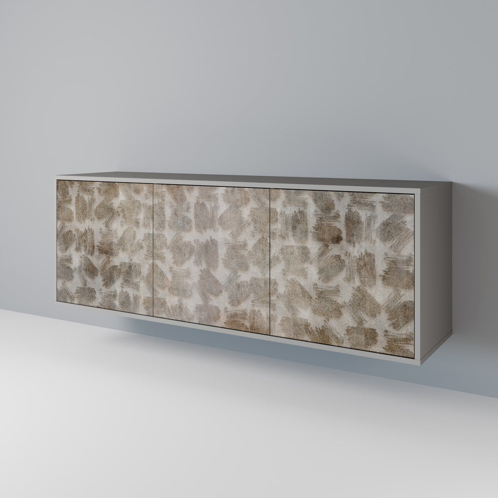 SLIGHTLY BLURRED 3-Door Sideboard in Grey Finish