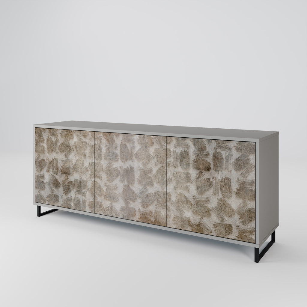 SLIGHTLY BLURRED 3-Door Sideboard in Grey Finish